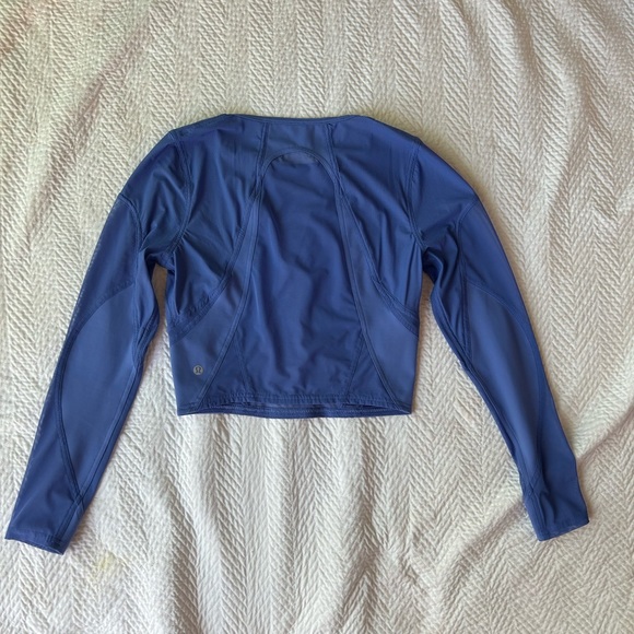 Lululemon Mesh Paneled Training Long-Sleeve in Wild Indigo - Picture 2 of 4